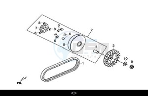 JOYRIDE 300 (LJ30W3-EU) (M3) drawing MOVABLE DRIVE FACE ASSY.