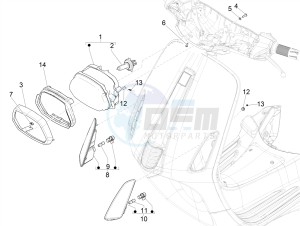 SPRINT 50 4T 3V 25 KMH E4 25 kmh (EMEA) drawing Front headlamps - Turn signal lamps