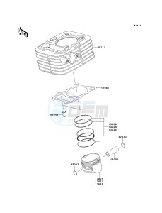 KLX 140 B (KLX140L MONSTER ENERGY) (B8F-B9FA) B8F drawing CYLINDER_PISTON-- S- -