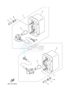 YXM700E YXM700PHE MP 700 EPS (1XP9) drawing TAILLIGHT