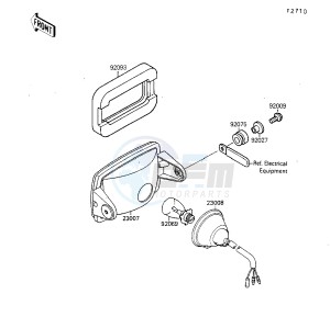 KSF 250 A [MOJAVE 250] (A8-A9) [MOJAVE 250] drawing HEADLIGHT-- S- -