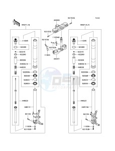 KRF 750 F [TERYX 750 4X4 NRA OUTDOORS] (F8F) C9FB drawing FRONT FORK