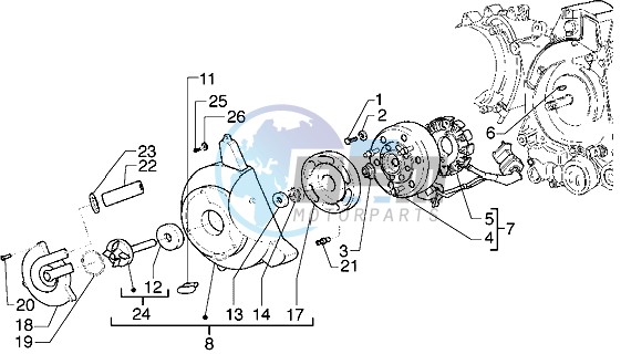 Flywheel magneto