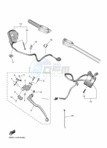 YZF690 YZF-R7 (BEB4) drawing HANDLE SWITCH & LEVER