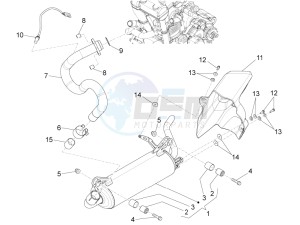 RS4 125 4T (AU, CA, EU, HK, J, RU, S, USA) drawing Exhaust pipe