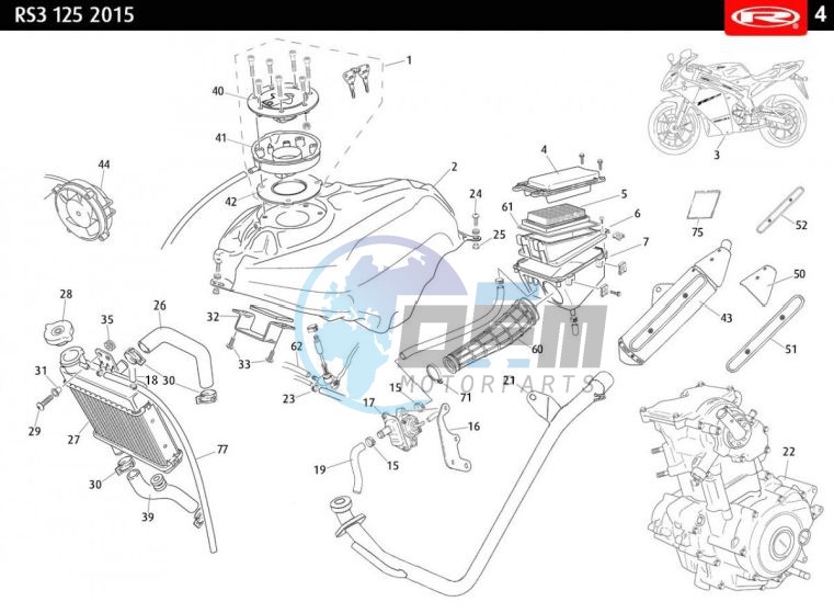 TANK -EXHAUST-COMPLETE ENGINE