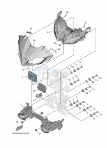 TRACER 9 MTT890 (B5U1) drawing HEADLIGHT