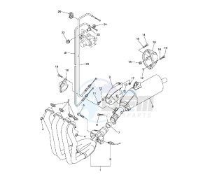 FZ1 1000 drawing EXHAUST SYSTEM