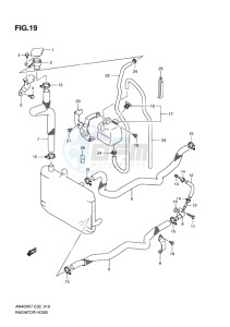 AN400 BURGMAN EU-UK drawing RADIATOR HOSE