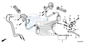 CB500F Europe Direct - (ED) drawing HANDLE LEVER/SWITCH/CABLE