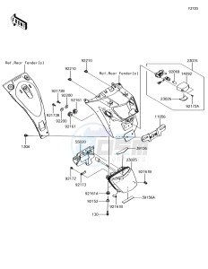 VULCAN S ABS EN650DHFA XX (EU ME A(FRICA) drawing Taillight(s)