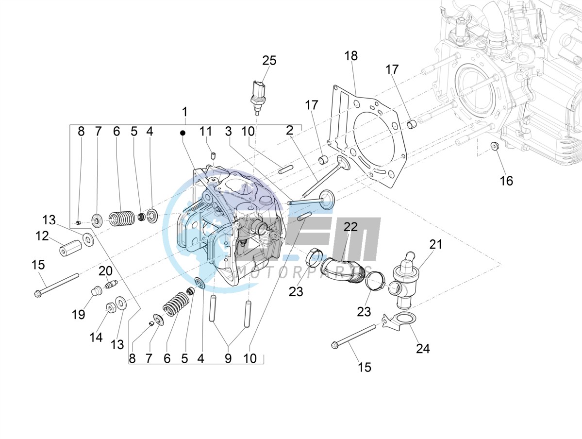 Cylinder head unit - Valve