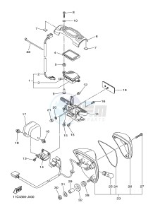 XVS1300A XVS1300A UBS MIDNIGHT STAR (1CS8) drawing TAILLIGHT