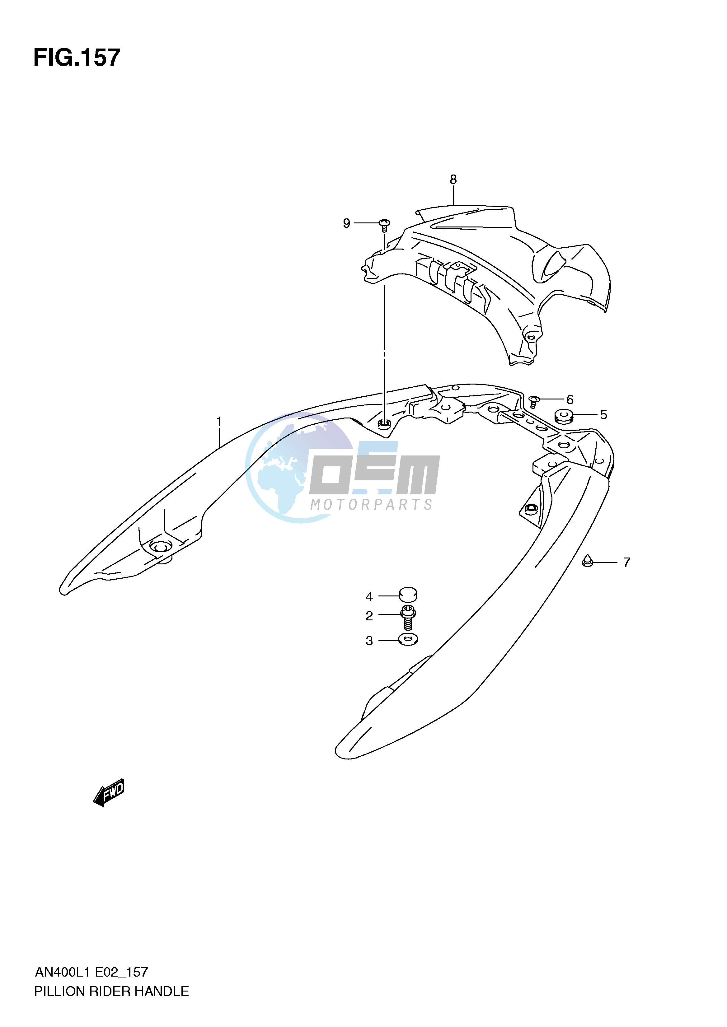 PILLION RIDER HANDLE (AN400L1 E19)