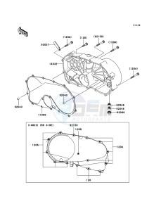 VN800 CLASSIC VN800-B10P GB XX (EU ME A(FRICA) drawing Right Engine Cover(s)