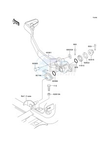 KVF 400 A [PRAIRIE 400 4X4] (A2) [PRAIRIE 400 4X4] drawing BRAKE PEDAL