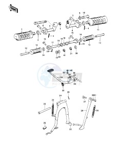 KH 400 A (A3-A5) drawing FOOTRESTS_STANDS_BRAKE PEDAL