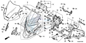 VFR1200XLE CrossTourer - VFR1200X 2ED - (2ED) drawing UPPER COWL