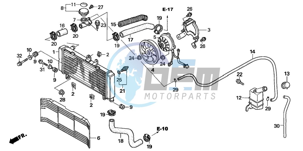 RADIATOR (CB600N6/NA6)