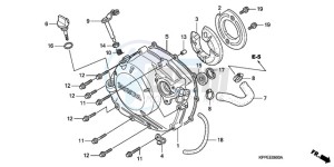 CBR125RWA France - (F / CMF WH) drawing RIGHT CRANKCASE COVER