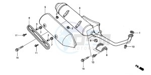 SH125 drawing EXHAUST MUFFLER