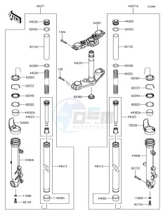 Z650 ER650HHF XX (EU ME A(FRICA) drawing Front Fork