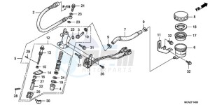 GL1800A NZ - (NZ) drawing REAR BRAKE MASTER CYLINDER