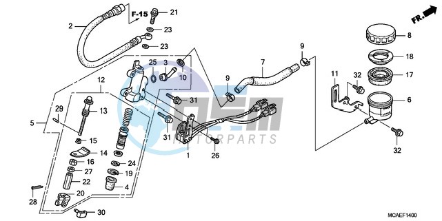 REAR BRAKE MASTER CYLINDER