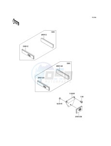 KAF 400 A [MULE 610 4X4] (A6F-AF) A7F drawing REFLECTORS