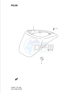 VL800 drawing FUEL TANK COVER