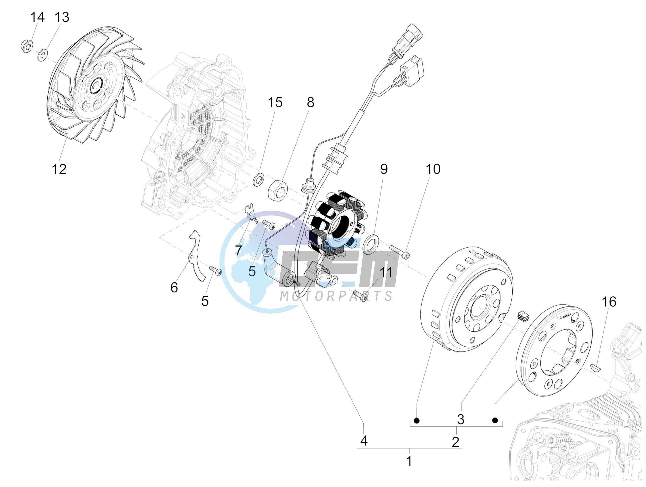 Flywheel magneto