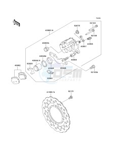 KLX 140 B (KLX140L MONSTER ENERGY) (B8F-B9FA) B9FA drawing REAR BRAKE