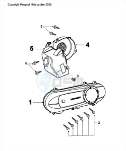 FIGHT 4 50 2T DARKSIDE drawing CRANKCASE COVER