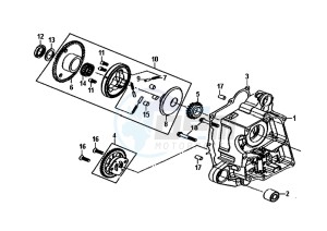 FIDDLE II 50 (25 KM/H) (AF05W4-NL) (E4) (L8-M0) drawing R CARNK CASE-OIL PUMP ASSY / FIDDLE II 50 (25 KM/H) (AF05W4-NL) (E4) (L8-M0)