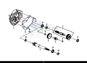 SYMPHONY ST 50 (25 KM/H) (XB05W4-NL) (E4) (L7-M0) drawing MISSION CASE-DRIVE SHAFT