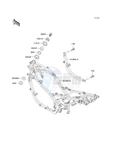 EX 500 D [NINJA 500R] (D6F-D9F) D9F drawing FRAME