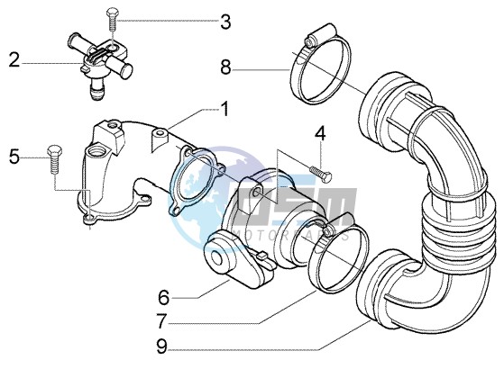 Union Pipe-Throttle Body-Injector