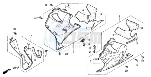 CBR600FR drawing LOWER COWL