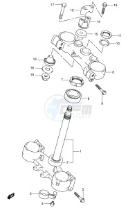 RM250 (E3-E28) drawing STEERING STEM (MODEL K3)