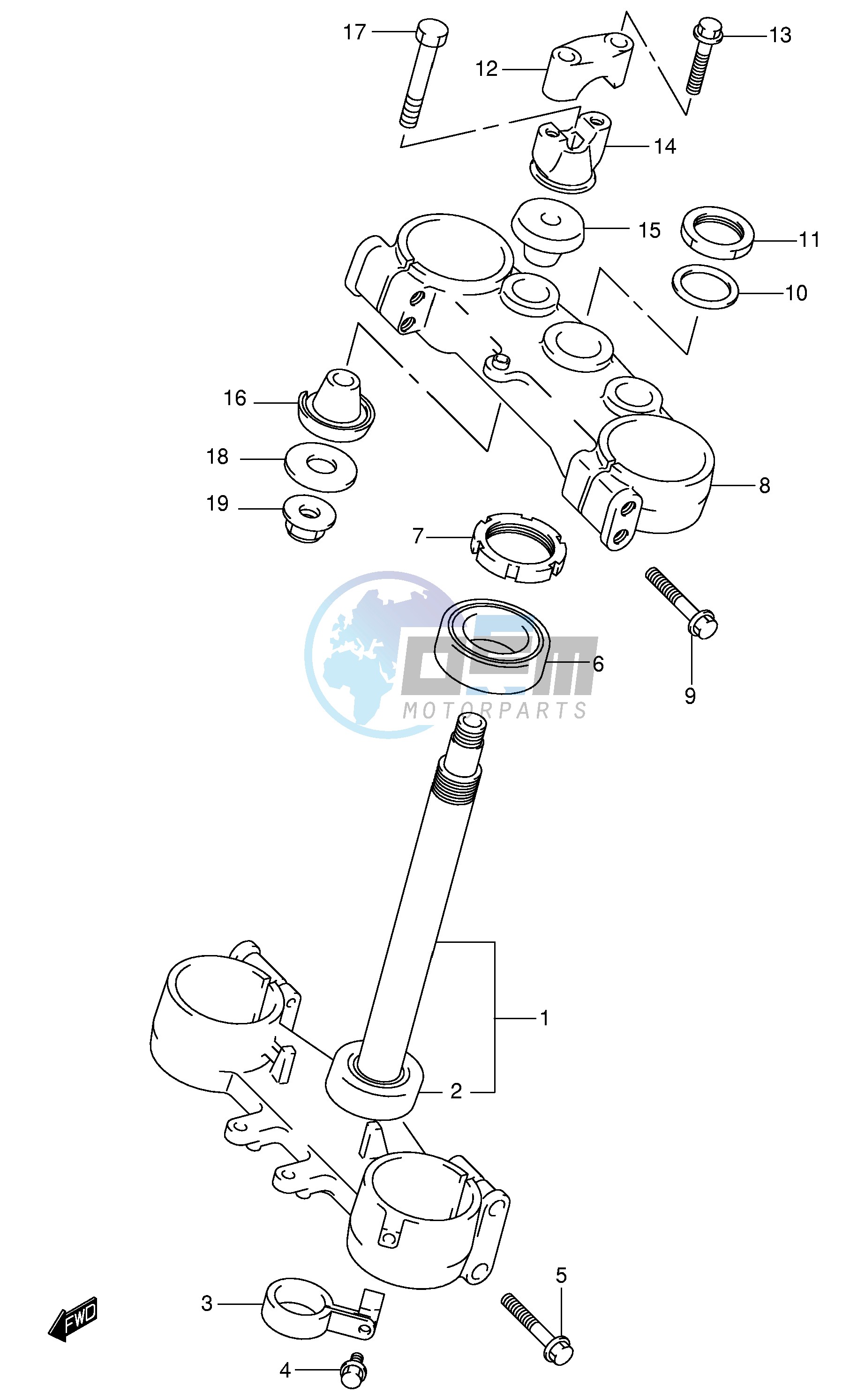 STEERING STEM (MODEL K3)