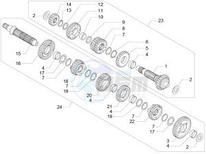 V7 II Special ABS 750 drawing Gear box