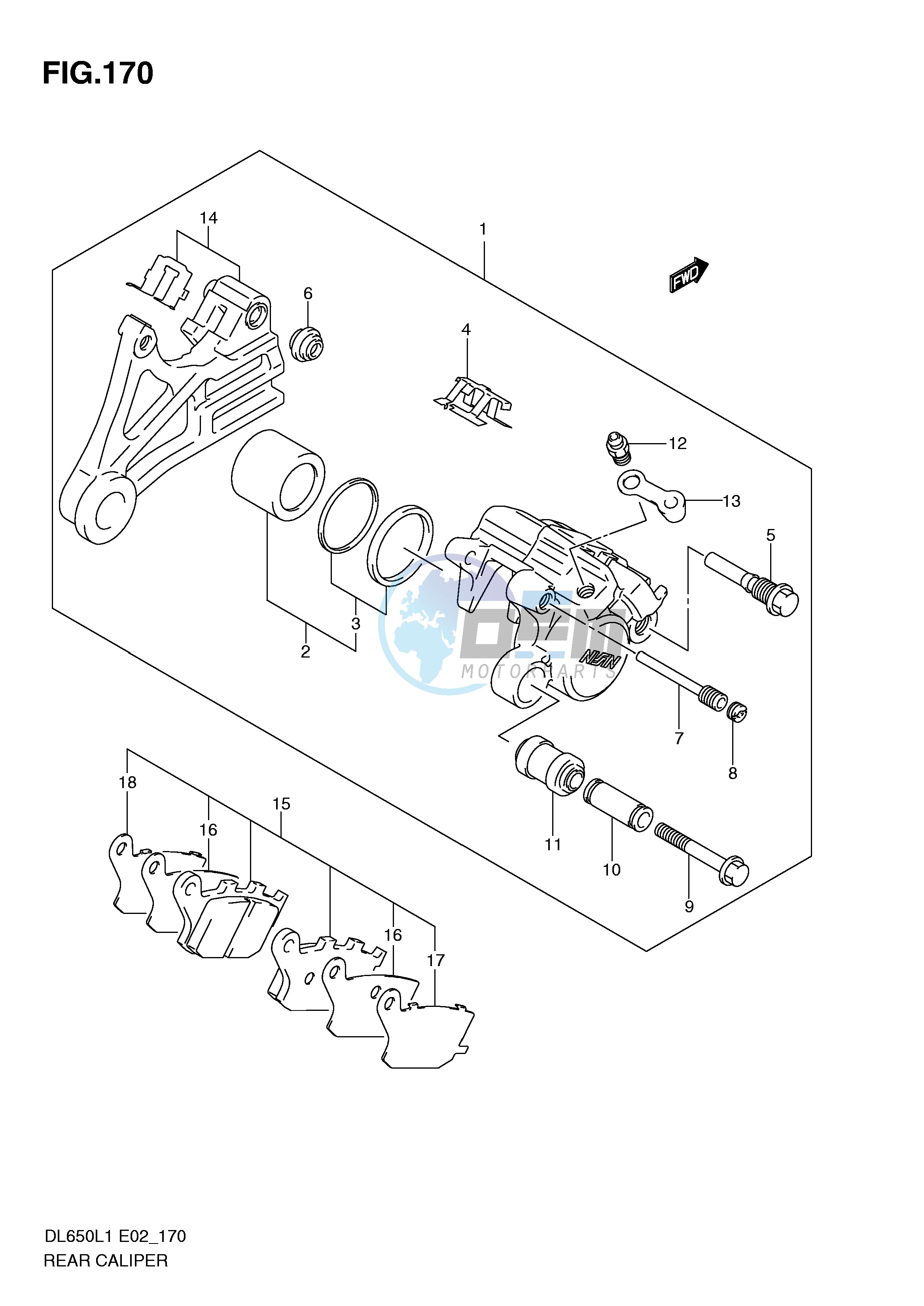 REAR CALIPER (DL650L1 E19)