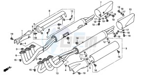 GL1500CD drawing EXHAUST MUFFLER