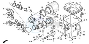 TRX500TM drawing AIR CLEANER