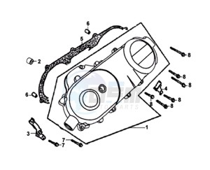 ORBIT II 50 drawing CRANKCASE LEFT