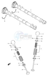 GSX1300R (E2) Hayabusa drawing CAM SHAFT VALVE