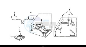 MIO 50I (25 KM/H) (FS05W1-NL) (E4) (L8-M0) drawing REAR FENDER REAR CARRIER