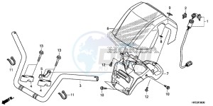 TRX420TE1E TRX420 ED drawing HANDLE PIPE