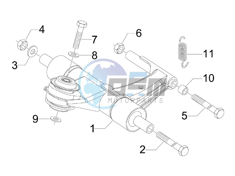 Swinging arm