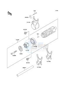 ER-5 ER500-C5P GB XX (EU ME A(FRICA) drawing Gear Change Drum/Shift Fork(s)